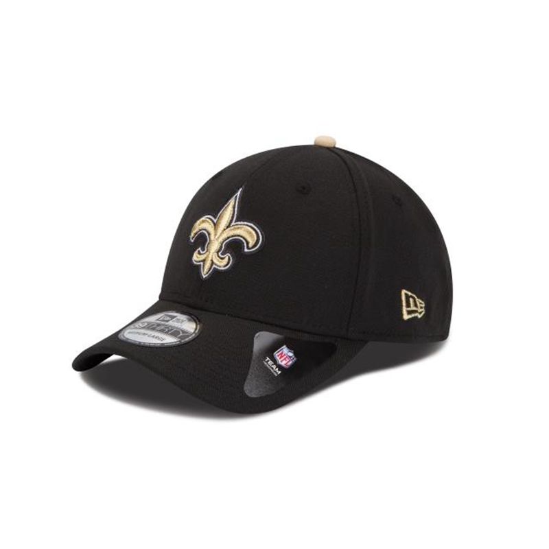 NFL New Orleans Saints Team Classic 39Thirty Stretch Fit (WON4360) - Black New Era Caps